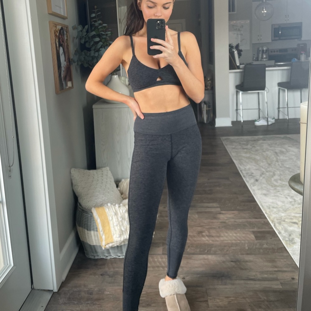 ALO Yoga Charcoal Gray High-Waist Leggings